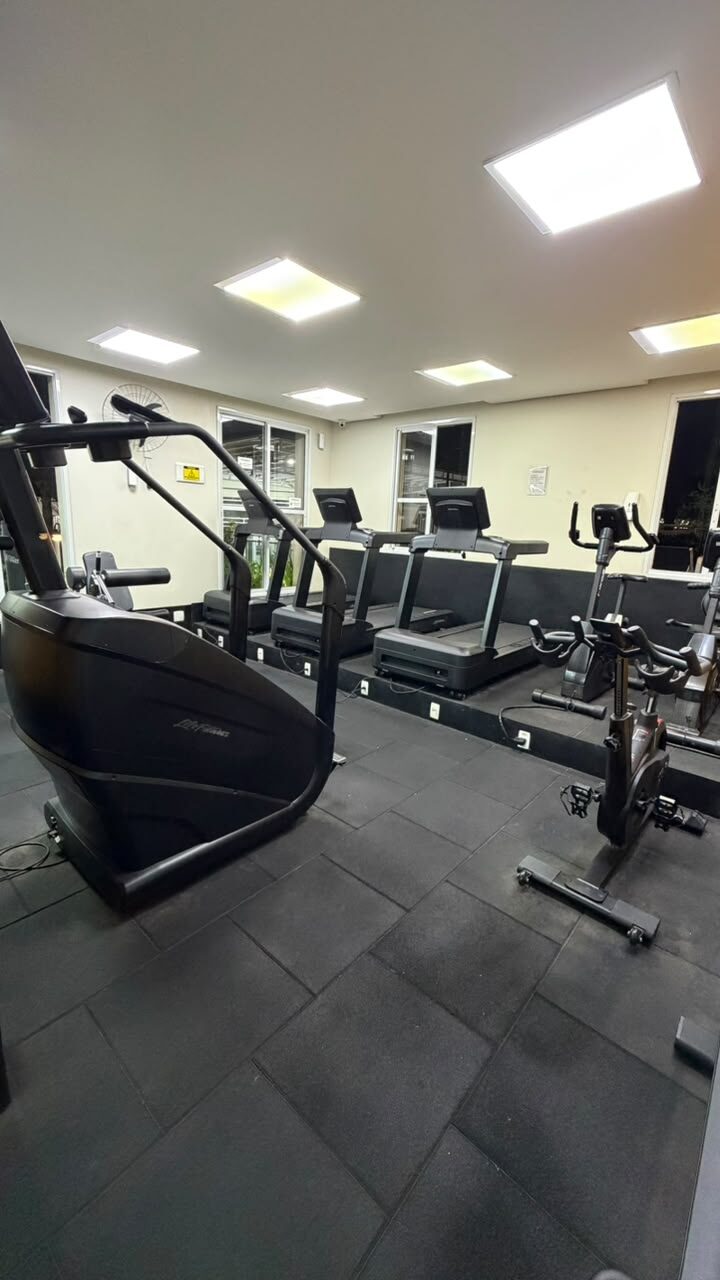 Área de cardio da academia da Via Ibirapuera