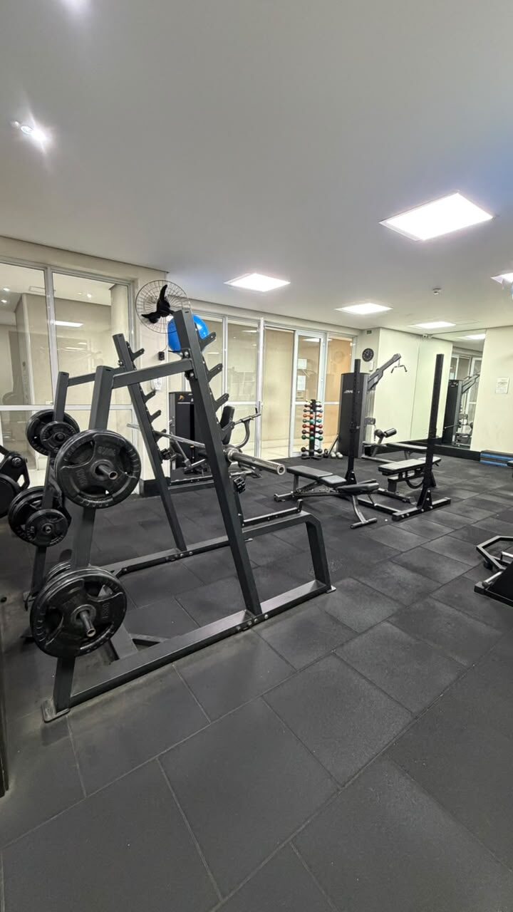 Estrutura de musculação da academia da Via Ibirapuera